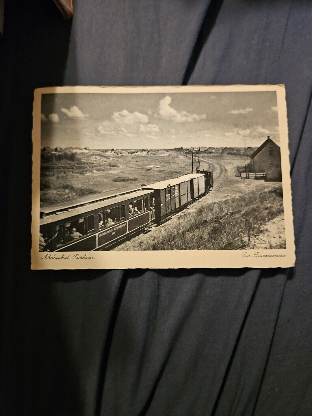 Antique Real Photo Postcard Open window train. Europe.