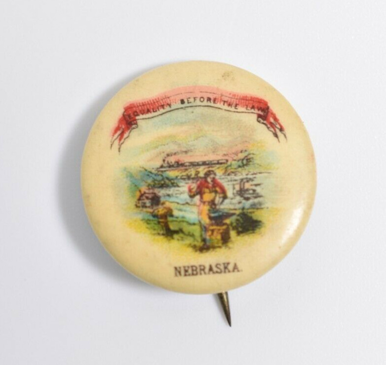 Vintage C. 1890's Sweet Caporal Cigarette Nebraska Pinback Tobacco Advertising