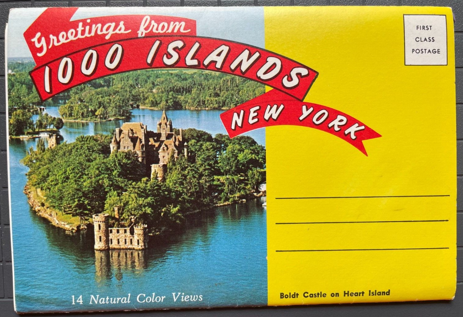 Vintage Souvenir Folder 1950-1960's Greetings from the 1,000 Islands, New York