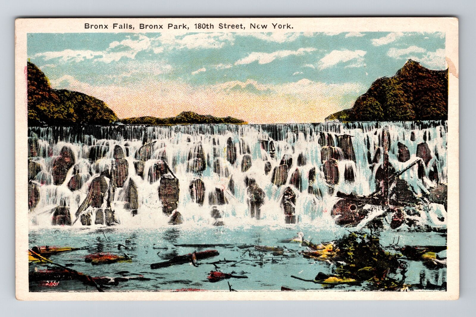 Bronx NY-New York, Bronx Falls & Park, Scenic, Vintage Postcard