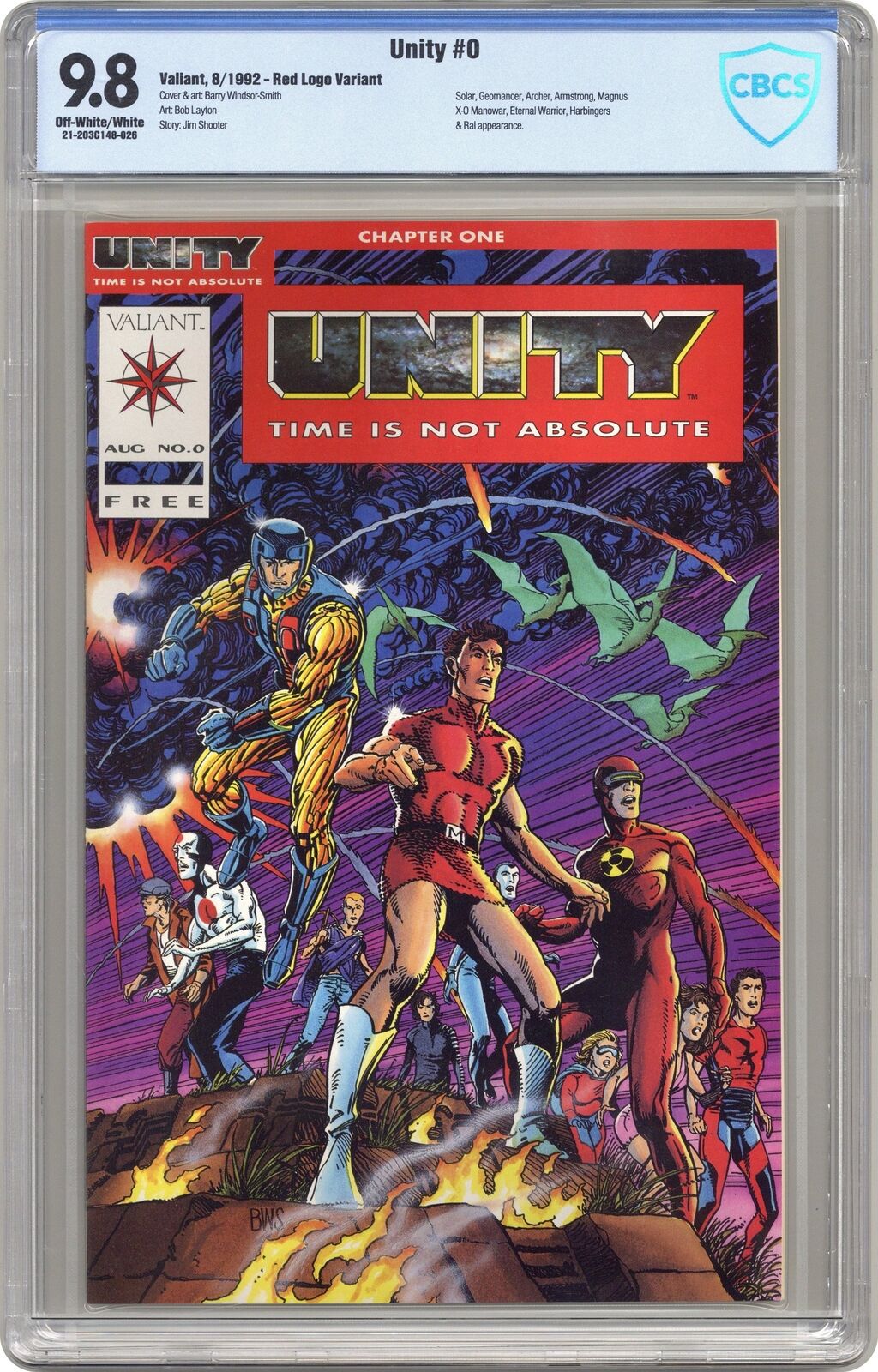 Unity #0RED Red Variant CBCS 9.8 1992 21-203C148-026