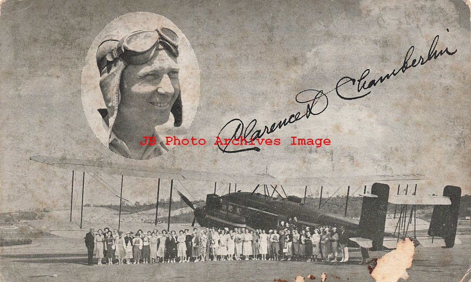 Aviator Colonel Clarence D. Chamberlin Promotional Card