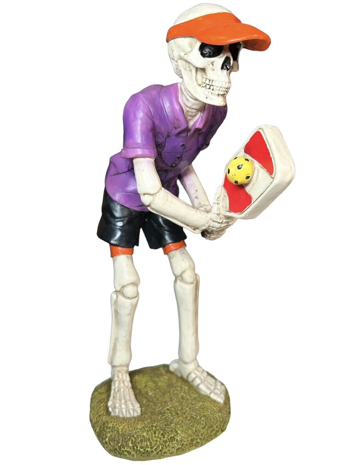Skeleton Playing Pickleball Paddle Death By Pickle 11” GOULISH Halloween Decor