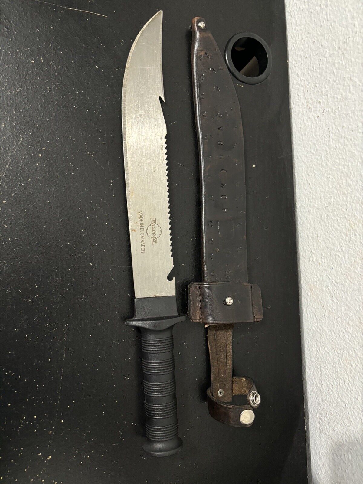 Vintage Imacasa Machete Knife and Leather Sheath Honduras