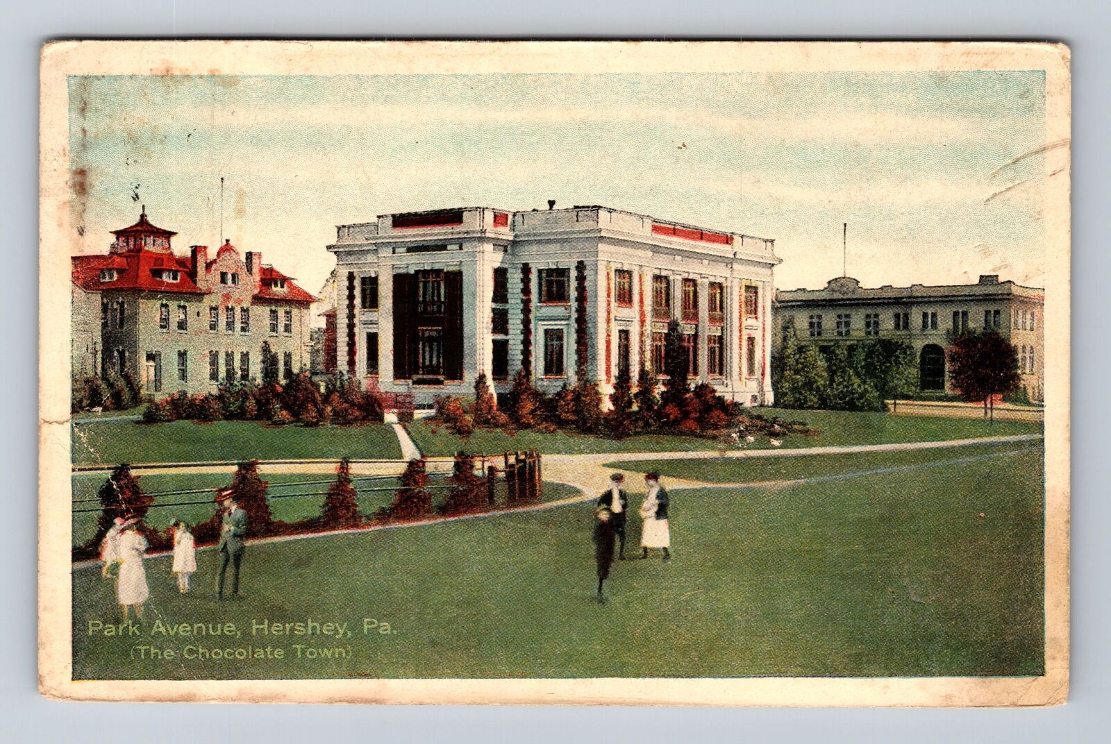 Hershey PA-Pennsylvania, Park Avenue, Antique, Vintage Postcard