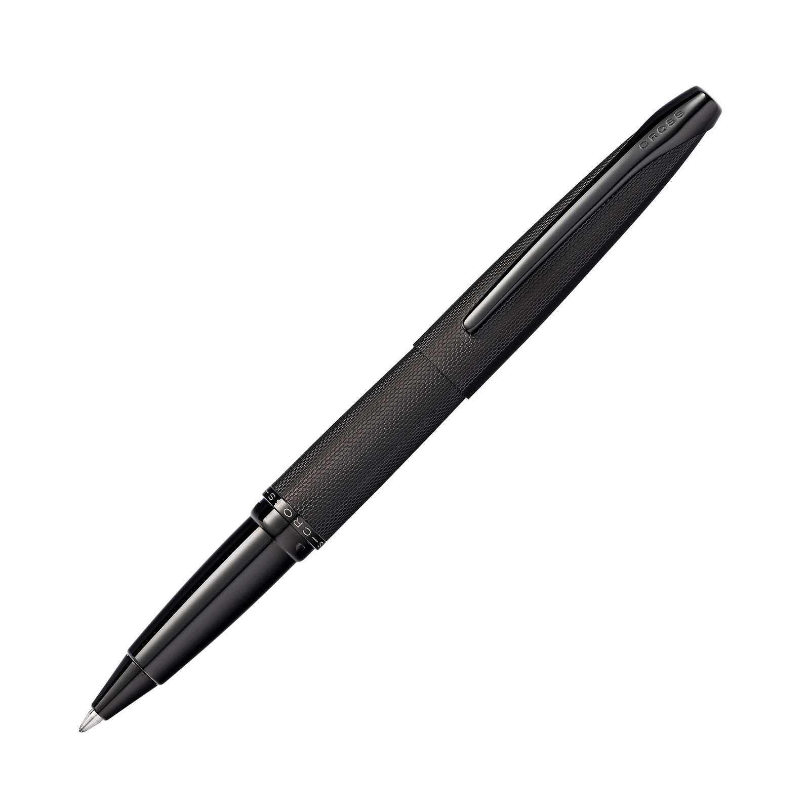 Cross ATX Selectip Rollerball Pen Brushed Black PVD with Etched Diamond Pattern
