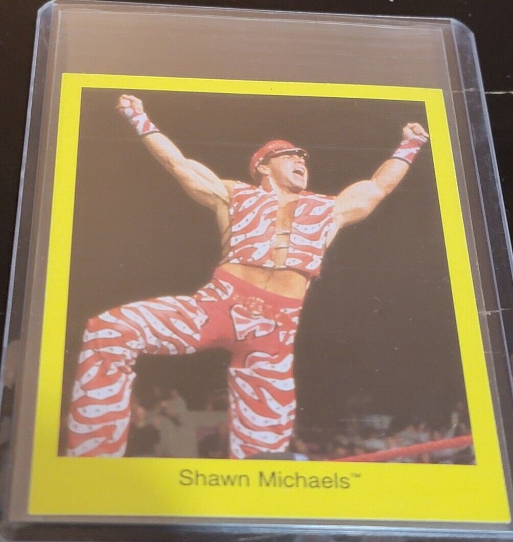 1997 SHAWN MICHAELS WWF Cardinal Yellow Trivia Game Card HBK WWE Dx  Wrestling 