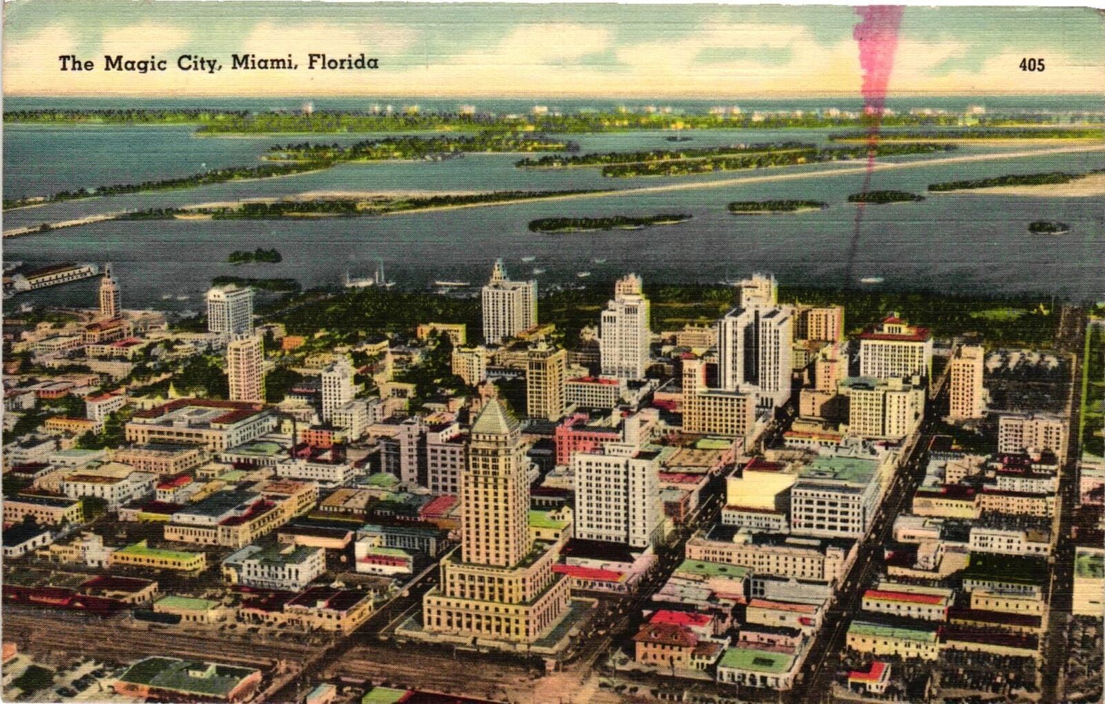 Vintage Postcard- The Magic City, Miami, FL.