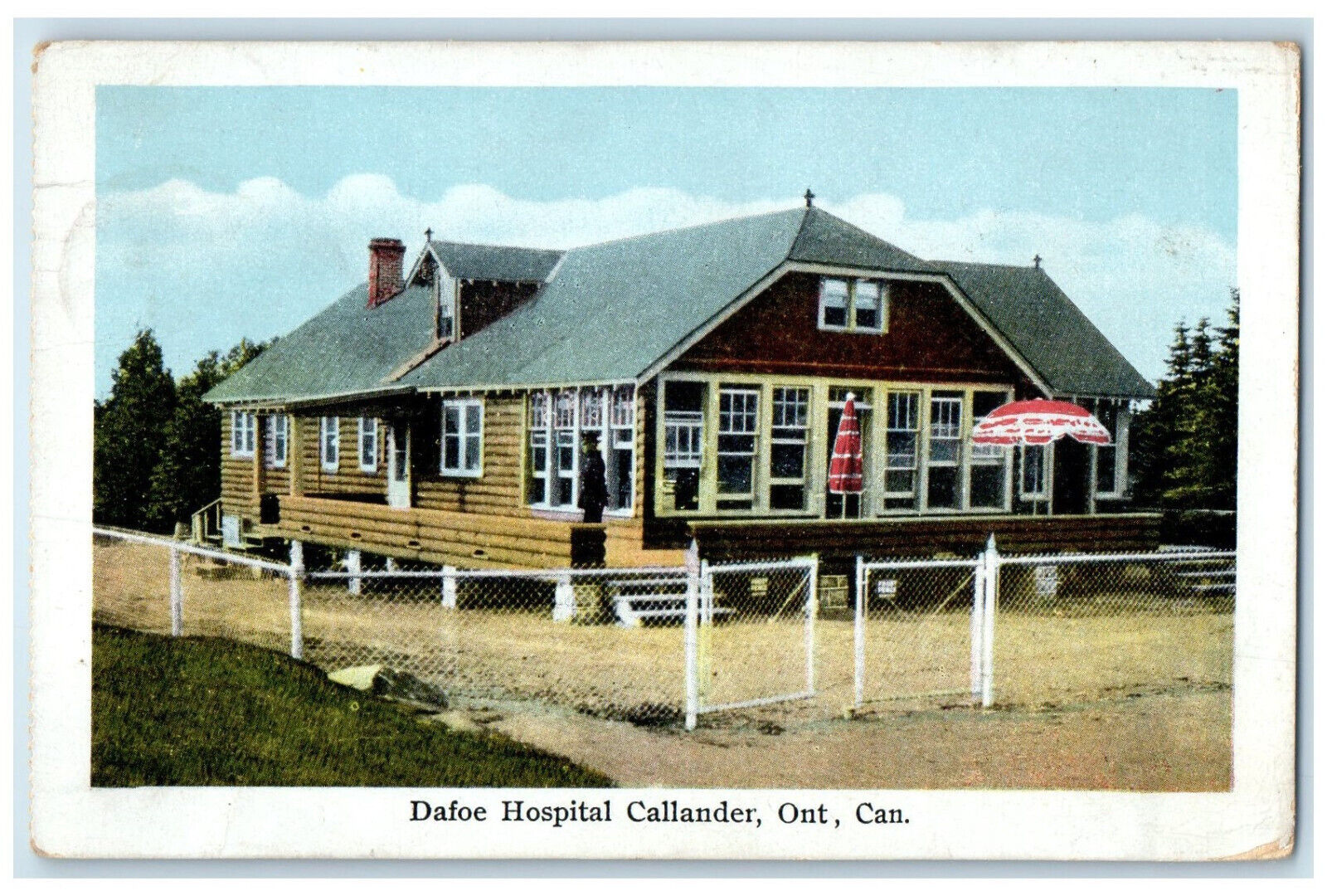 c1930's Dafoe's Hospital Callander Ontario Canada Posted Vintage Postcard