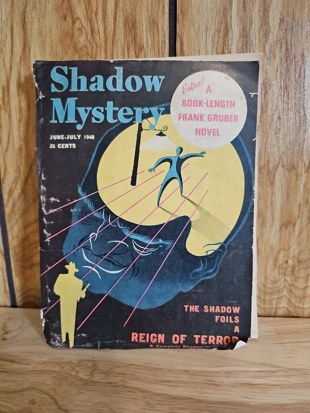 Shadow Mystery Novel Jun-Jul 1948 Frank Gruber Vintage Illustrated Novel Pulp
