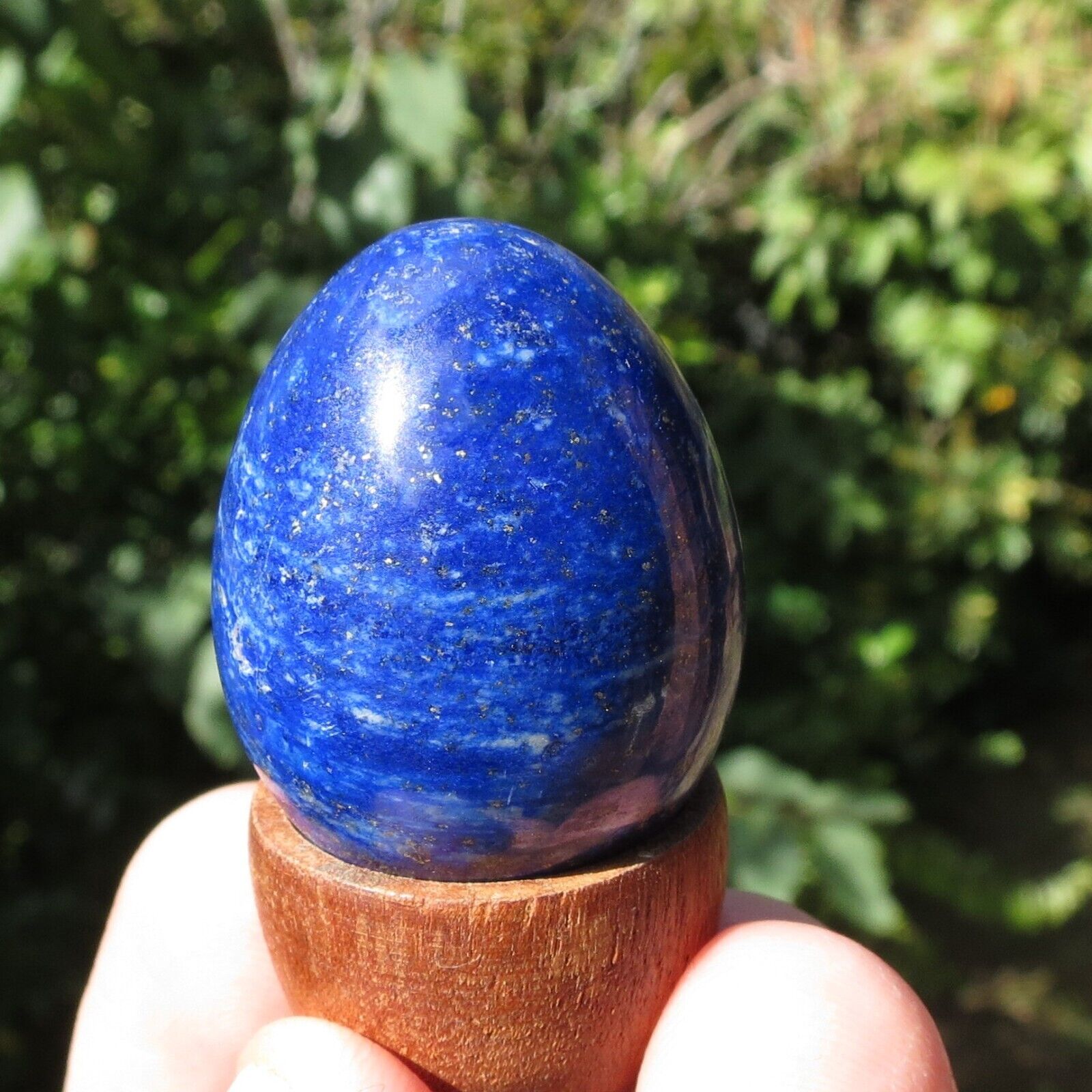 Natural Lapis Lazuli Polished Egg Sphere Crystal Ball 35mm gift healing stone