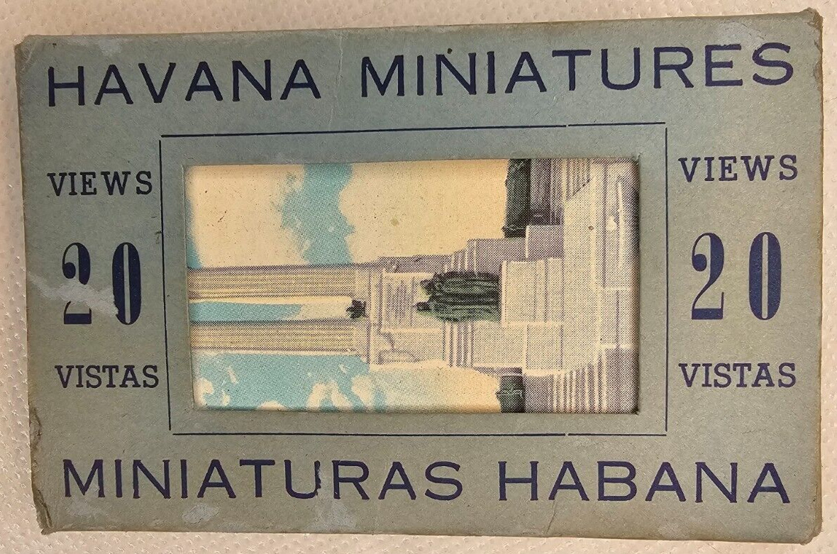 Vintage Havana Cuba Miniatures 20 Views With 20 Photocards