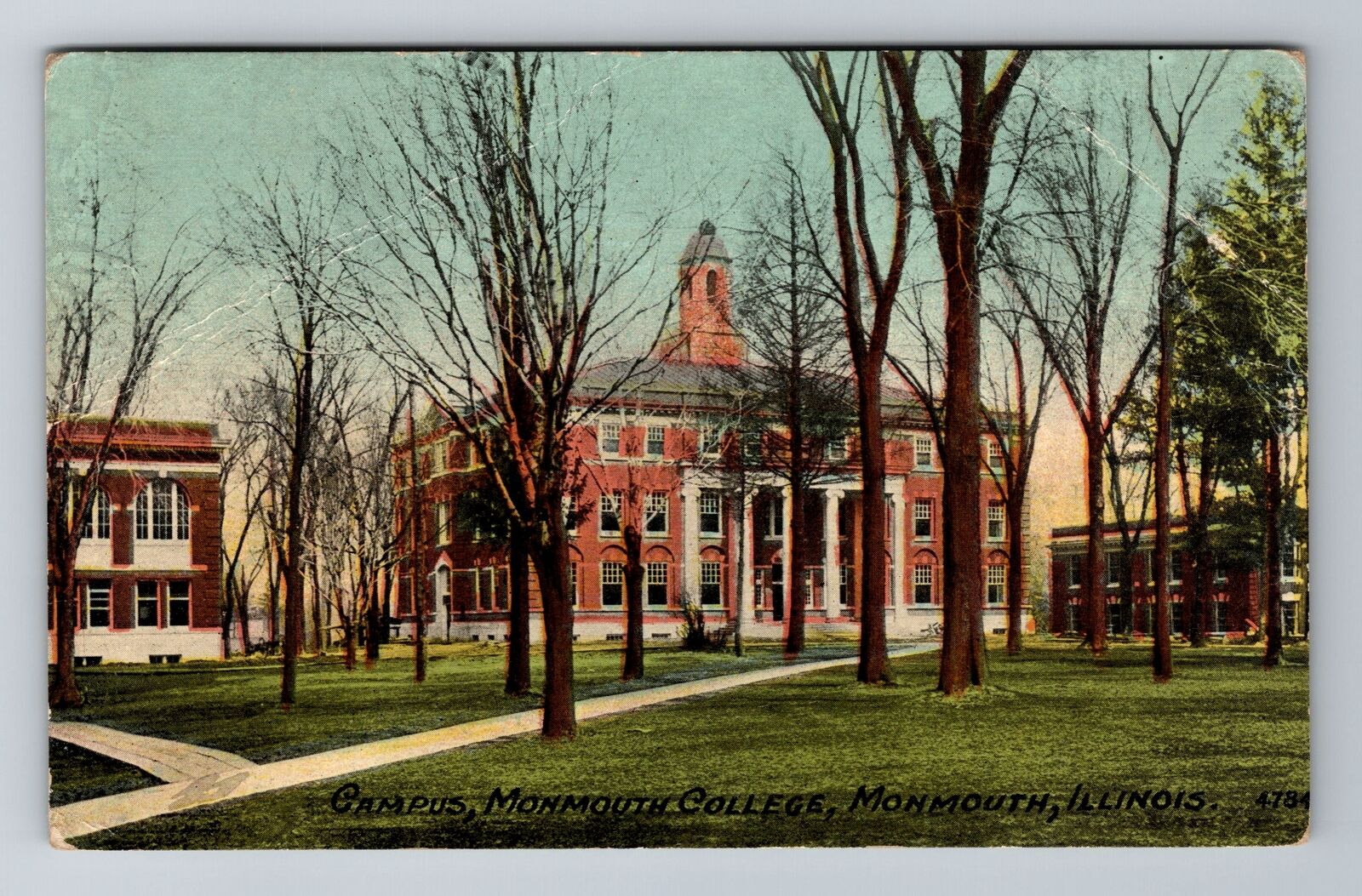 Monmouth IL-Illinois, Monmouth College, c1913 Antique Vintage Souvenir Postcard