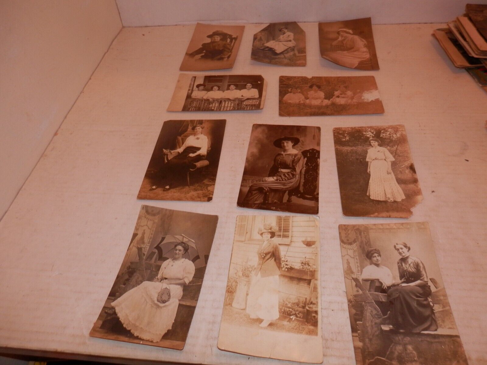 11 vintage postcard family photos all dressed up ladies 1900 to 1917