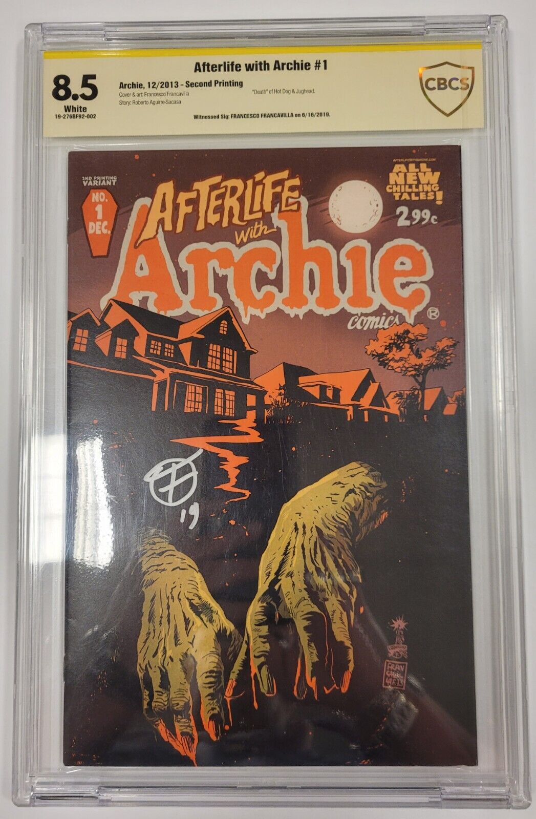 Afterlife with Archie #1 SIGNED Francesco Francavilla CBCS 8.5+ 2nd print RARE