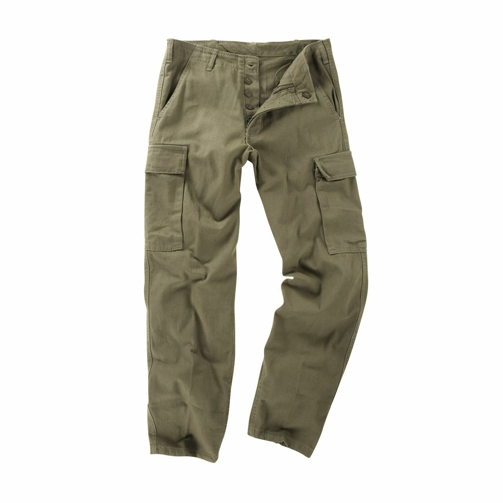 Original German Moleskin Trousers Combat Army Military Cargo Work Pant Olive New