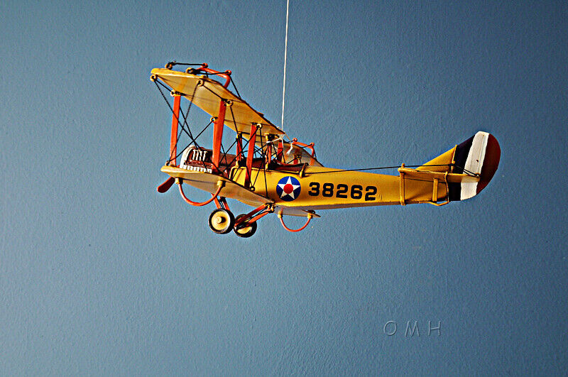 1918 Yellow Curtiss JN-4 1:24 iron Model Plane Airplane