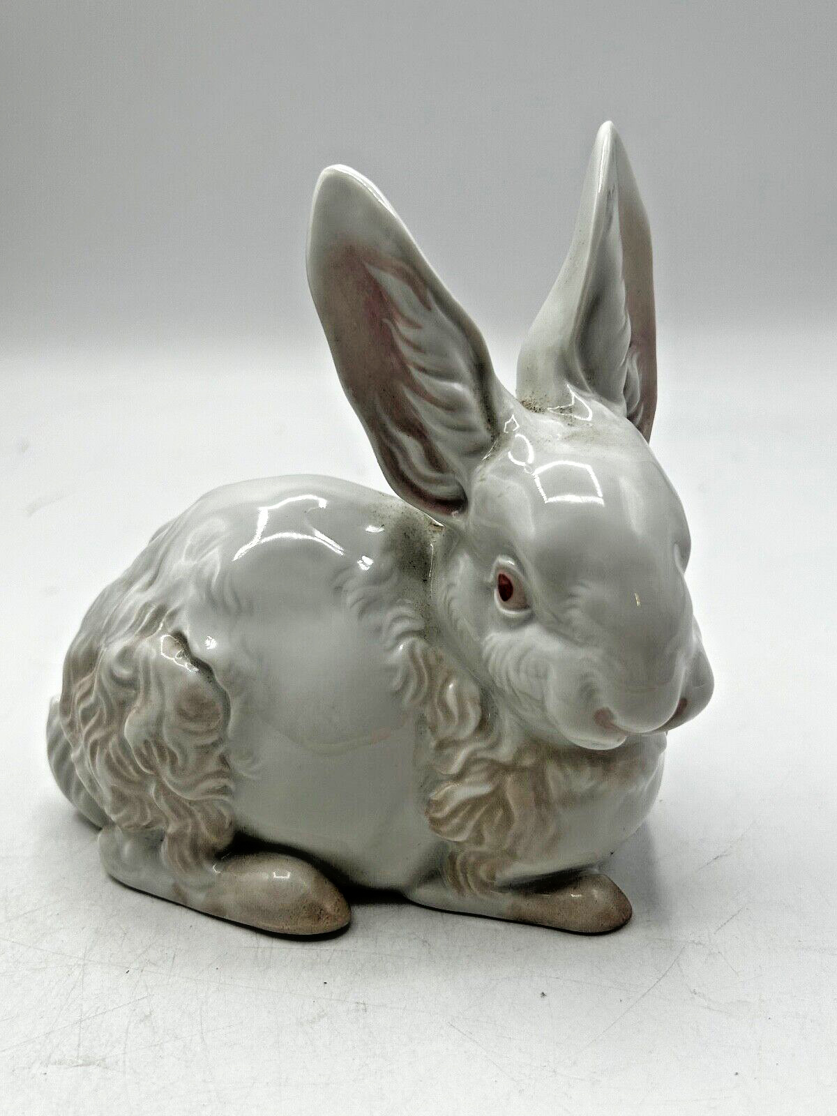 Vintage Rosenthal Porcelain Figurine Rabbit Glazed Statue 5\