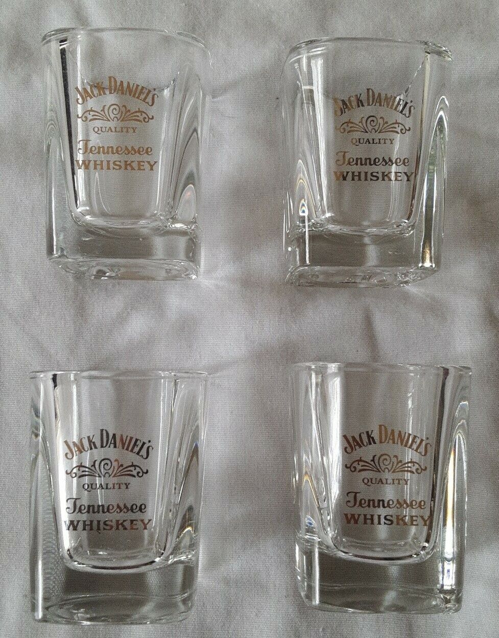 SET OF 4 JACK DANIELS TENNESSEE WHISKEY SHOT GLASSES