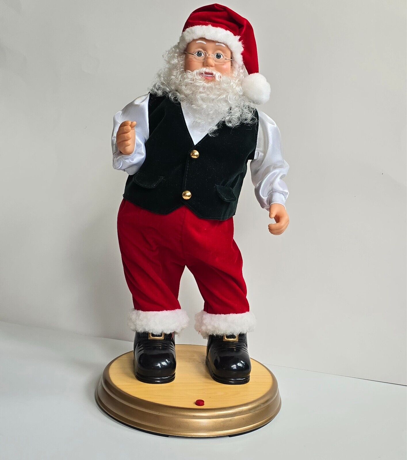 Vintage Gemmy Hip Swinging Santa Clause Sings Original Box Large 18