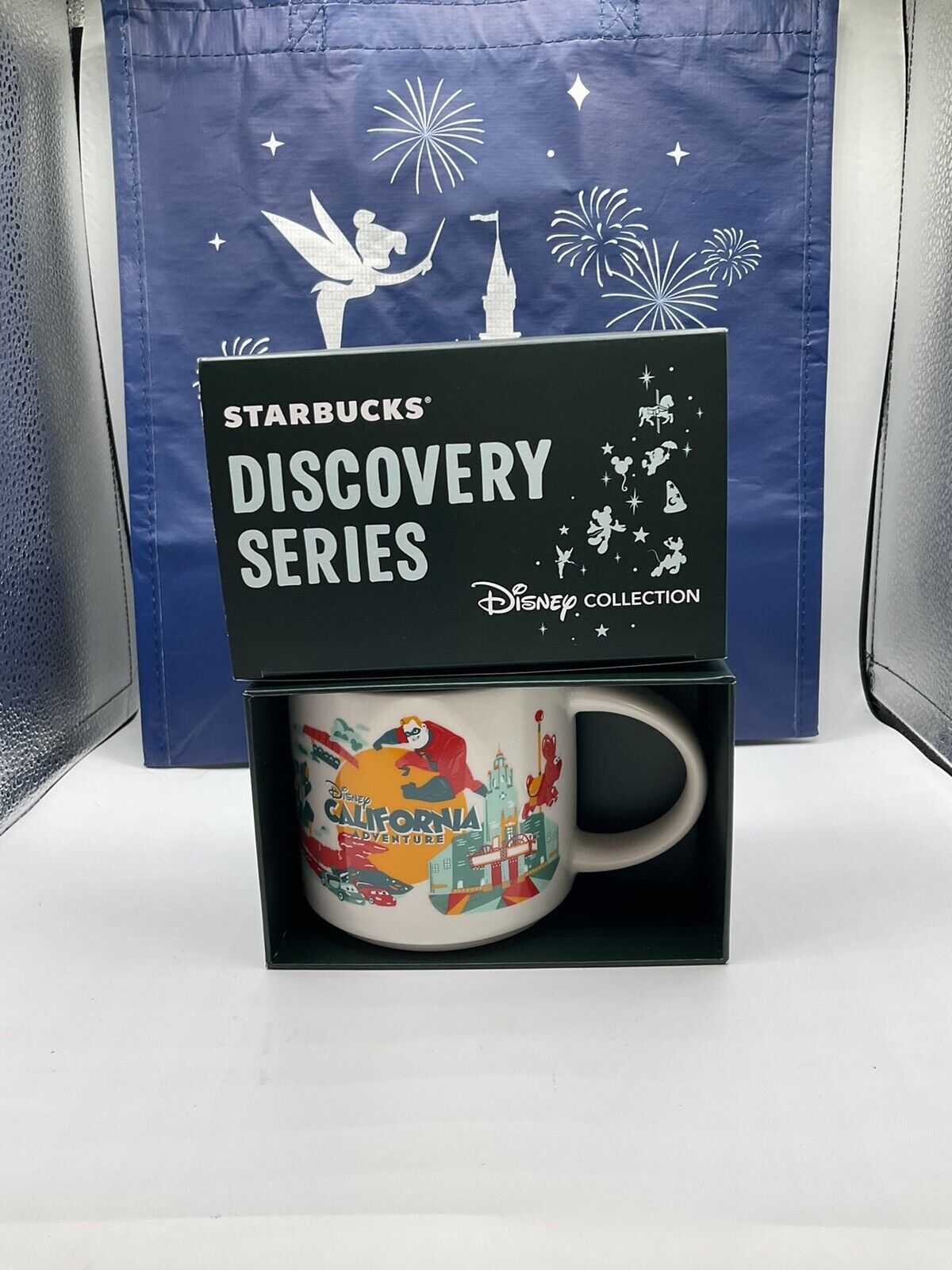 Disneyland Starbuck California Adventure Discovery Series NEW 14 Oz. Mug NEW Bag