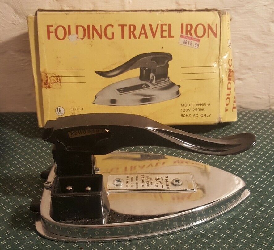 Vintage WNEI-A Folding Travel Iron 786 T