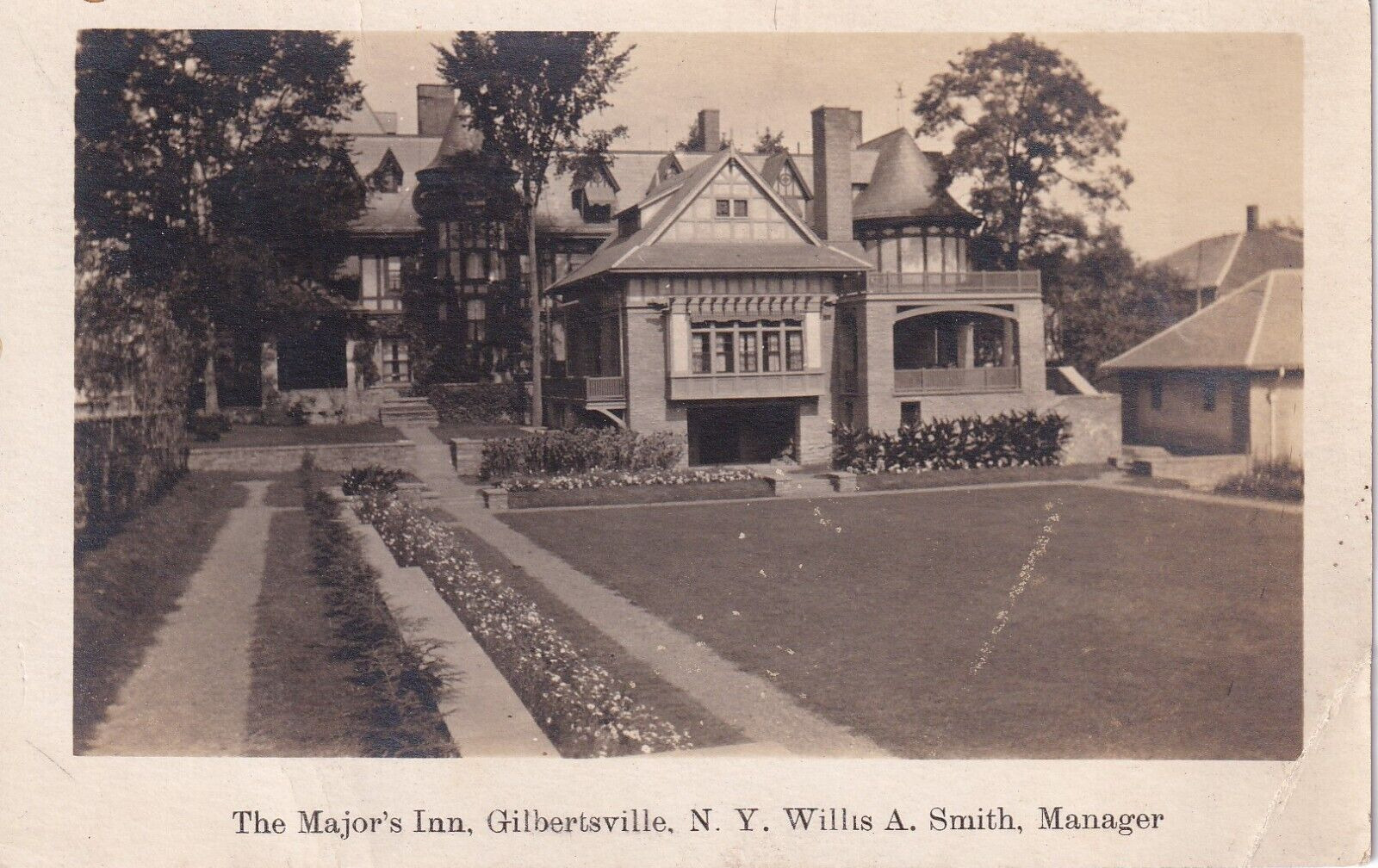Vintage The Major's Inn Gilbertsville New York Early 1900s Postcard Travel Hotel