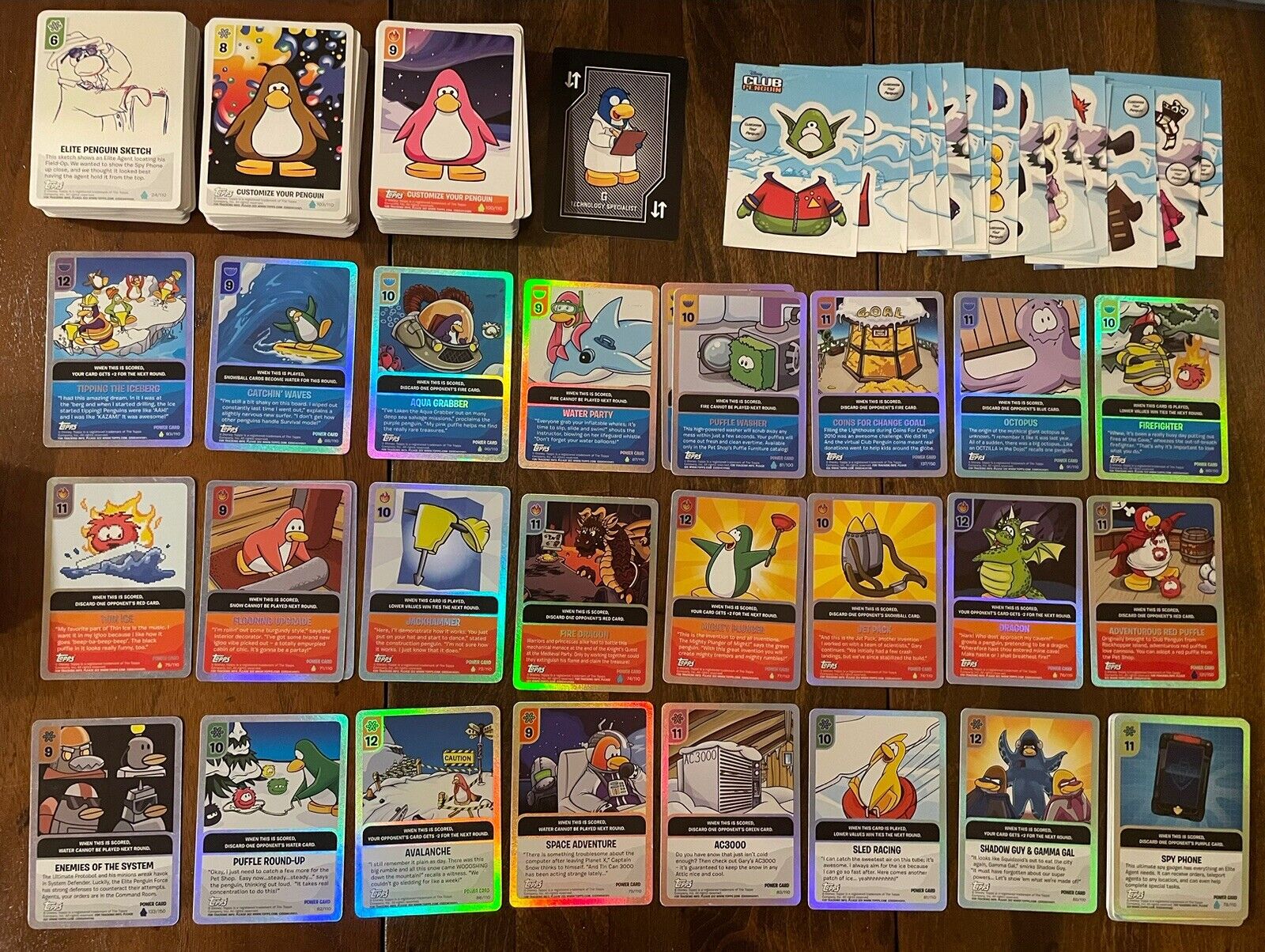198 Disney Club Penguin Card Jitsu Cards- 37 Foils Included (24 Unique Foils)