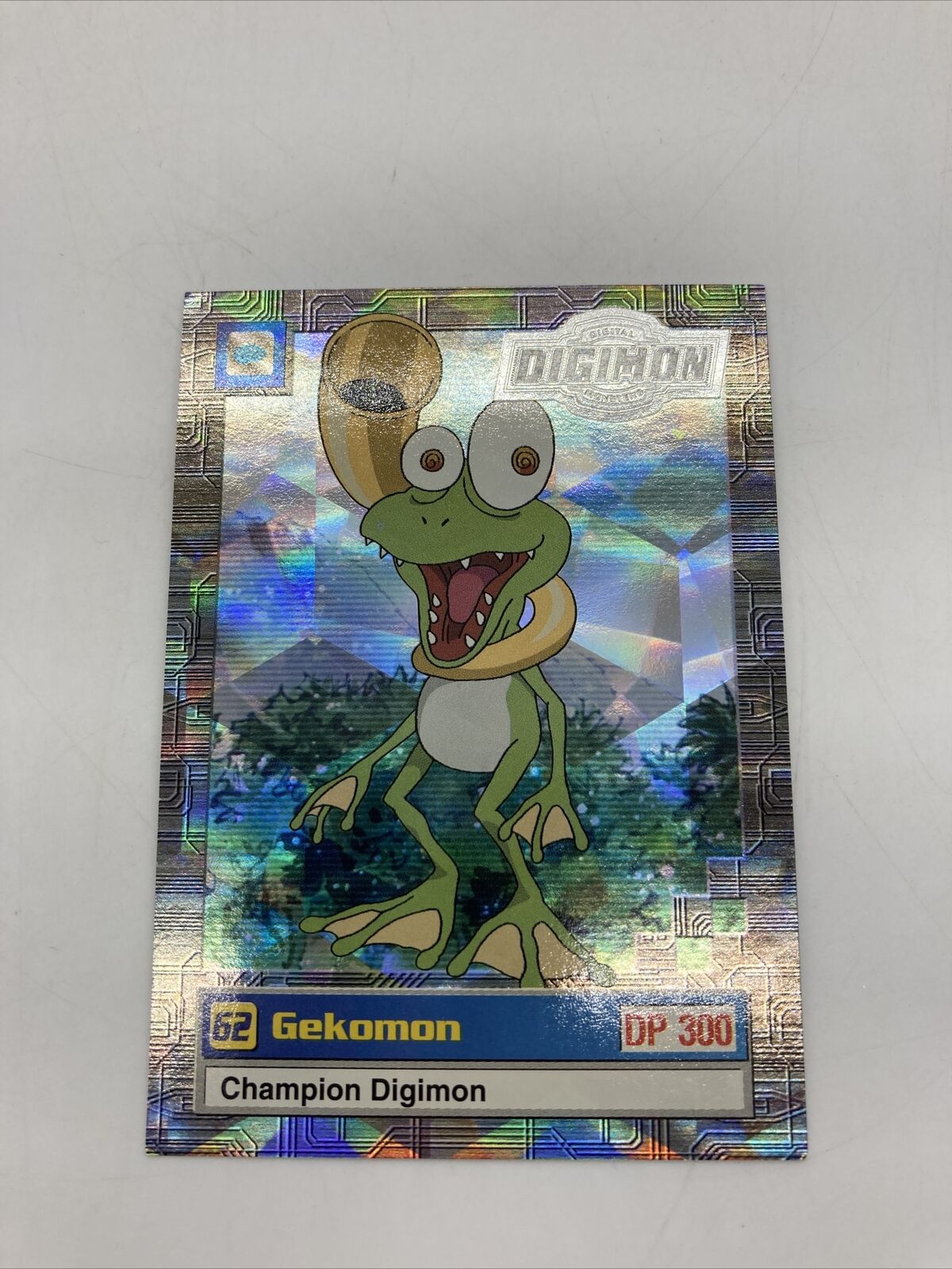 Digimon Gekomon Prism Foil Halo #62 Silver Stamp from 2000