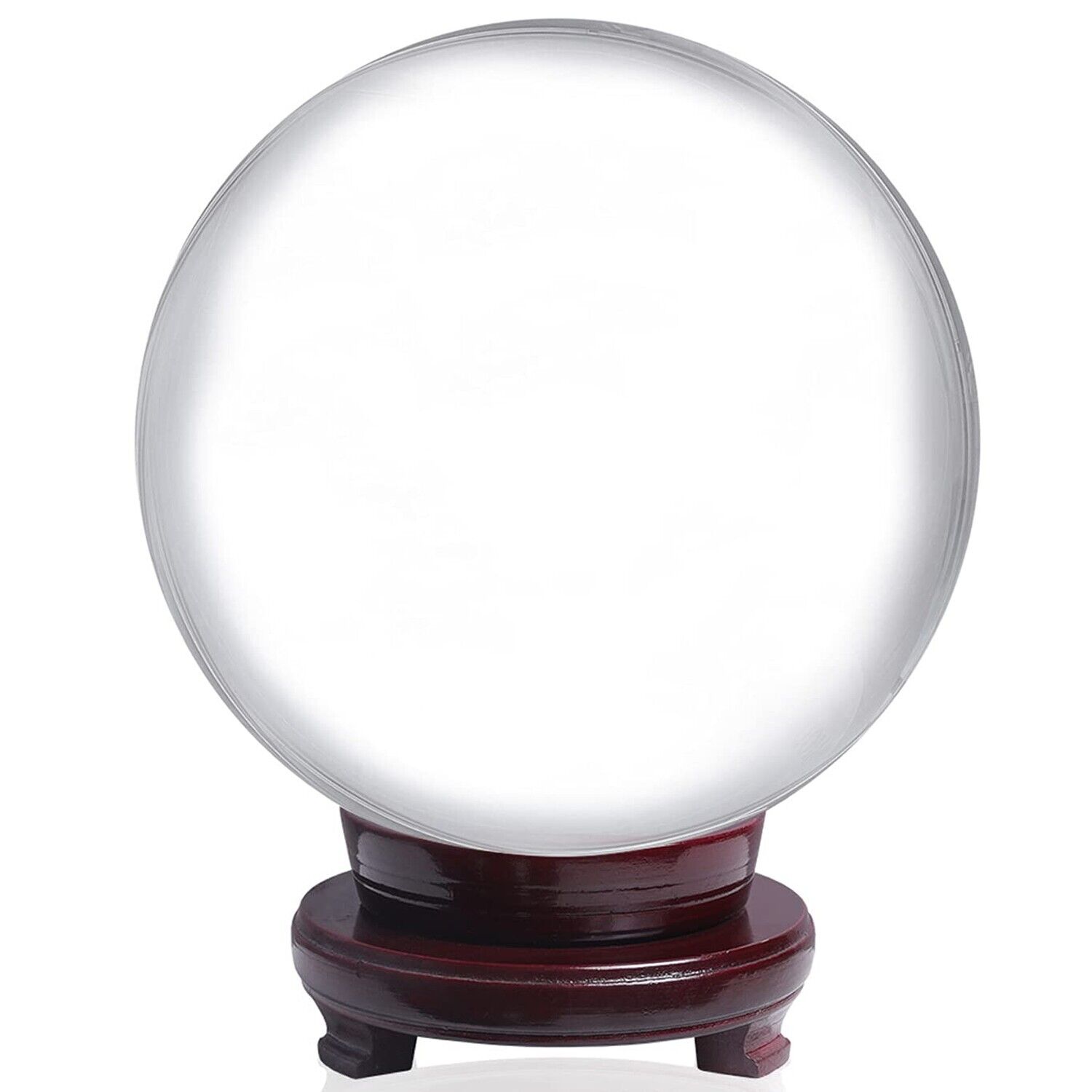 LONGWIN 200mm(8 inch) Huge Clear Divination Crystal Ball Meditation Glass Sph...