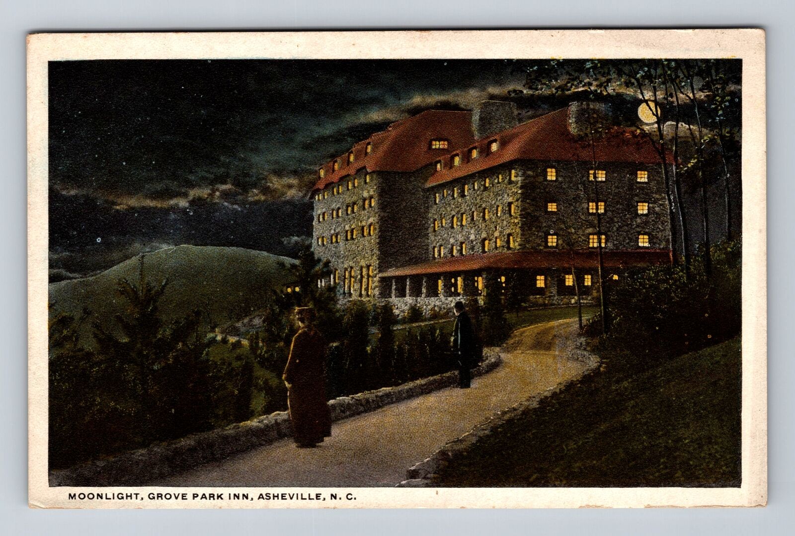 Asheville NC-North Carolina, Grove Park Inn, Advertising Vintage Postcard