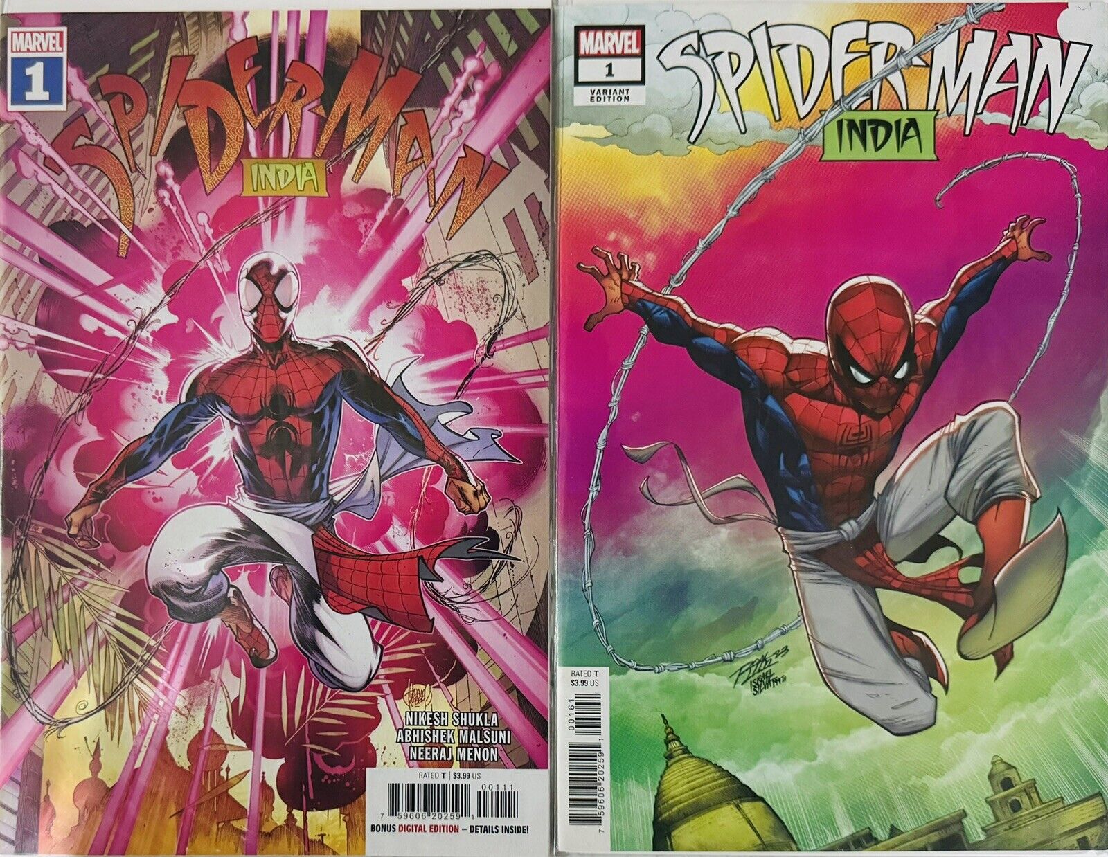 SPIDER-MAN INDIA #1 MAIN COVER AND RON LIM TRADE DRESS VARIANT SET MARVEL 2023