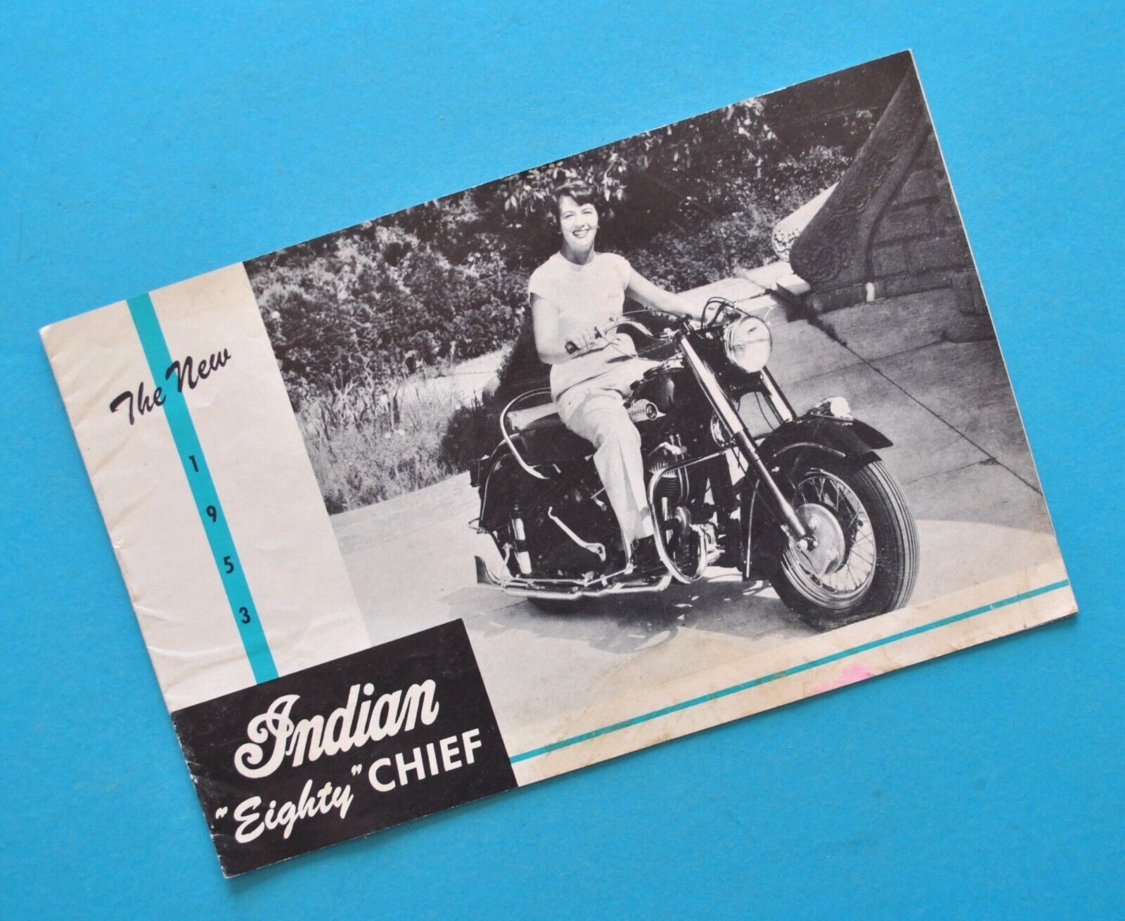 Vintage Original 1953 Indian Motorcycle Chief Brochure Eighty