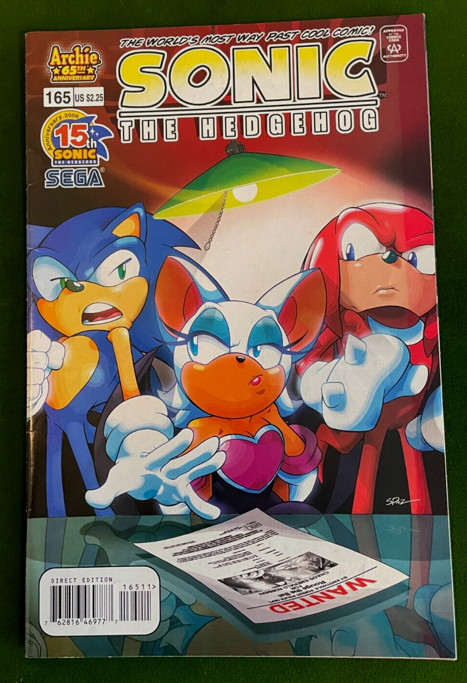 SONIC The HEDGEHOG Comic Book #165 October 2006 First Edit Bagged & Boarded NM
