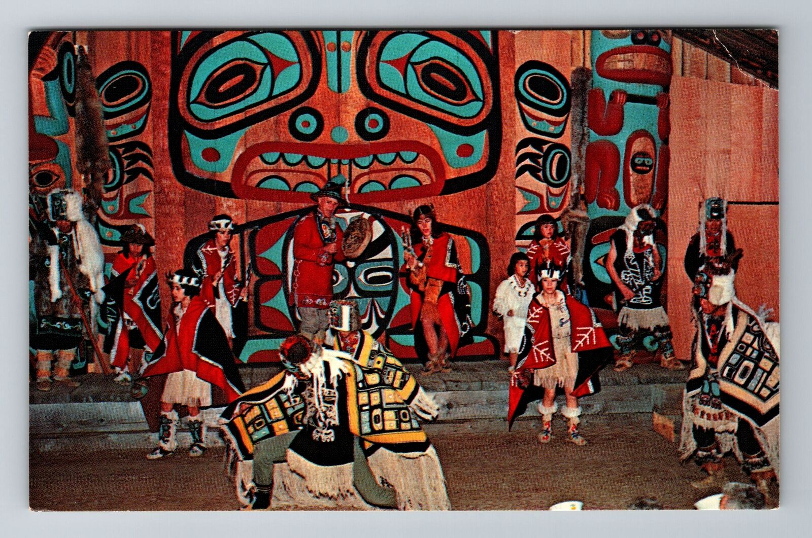 Port Chilkoot, AK-Alaska, Chilkat Dancers Tlinget Tribe , Vintage Postcard