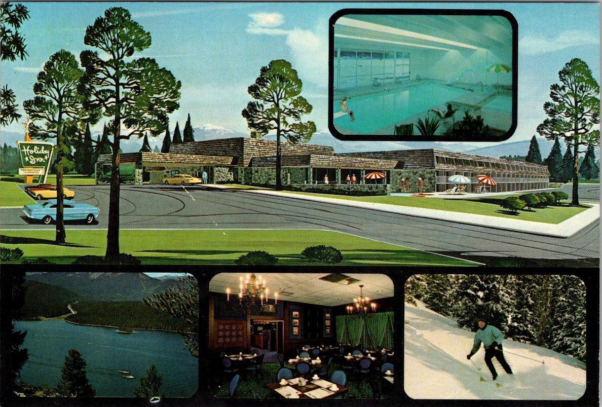 Dillon Lake, CO Colorado  HOLIDAY INN MOTEL  Indoor Pool  ROADSIDE  4X6 Postcard