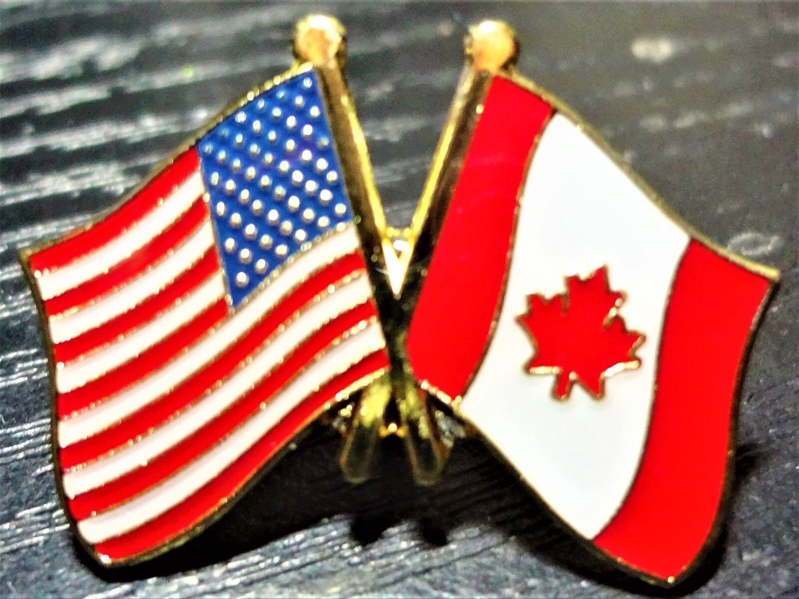 USA & CANADA UNITED STATES & CANADA FRIENDSHIP Lapel Pin Badge *NEW*
