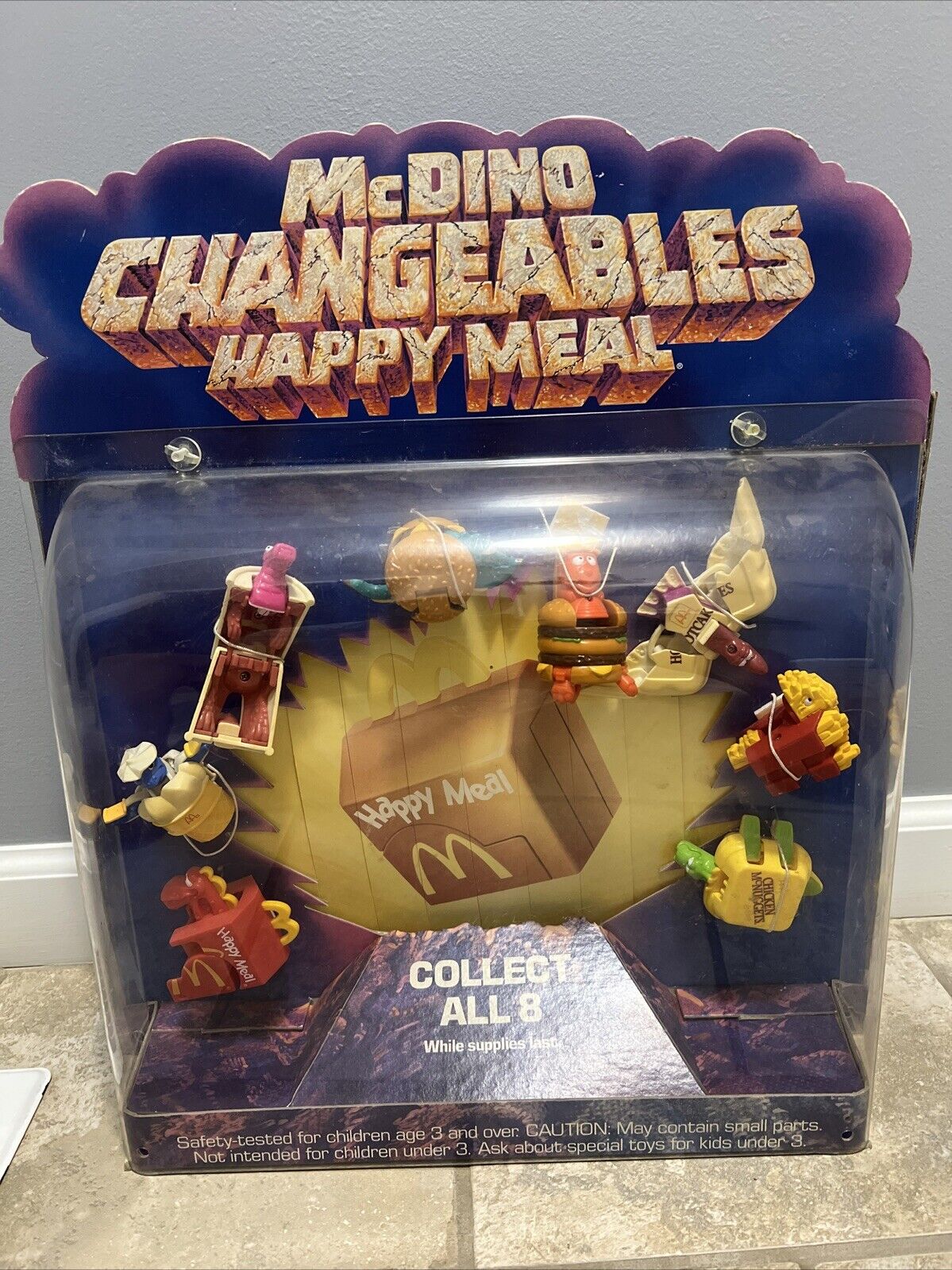 *UPDATED McDonald\'s Vintage McDino Changeables Happy Meal Display w/ Toys RARE