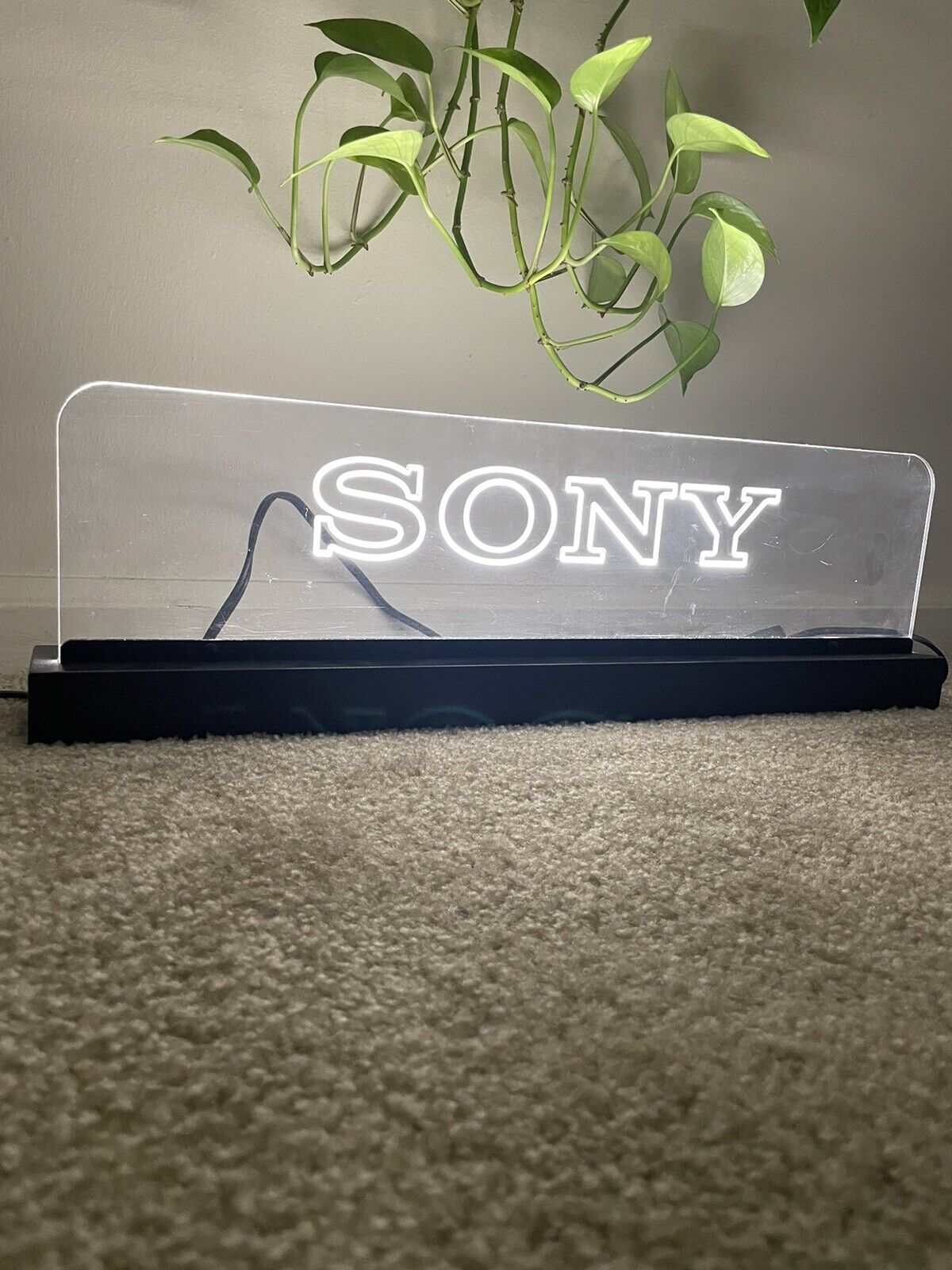 Vintage SONY PRO AUTHORIZED DEALER 1990's Collector WORKING LIGHTED SIGN 24”