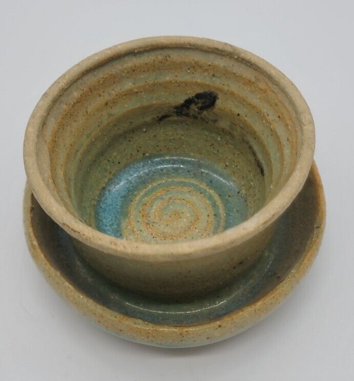 Handmade Glazed Stoneware Small Flower Pot (2x3¾)