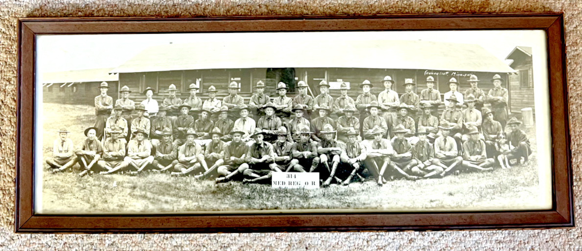Antique WWI 314th Med. Reg. O. R. Framed Photograph
