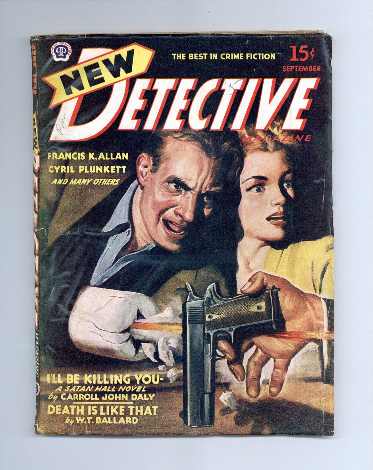 New Detective Magazine Pulp Sep 1945 Vol. 7 #2 VG- 3.5