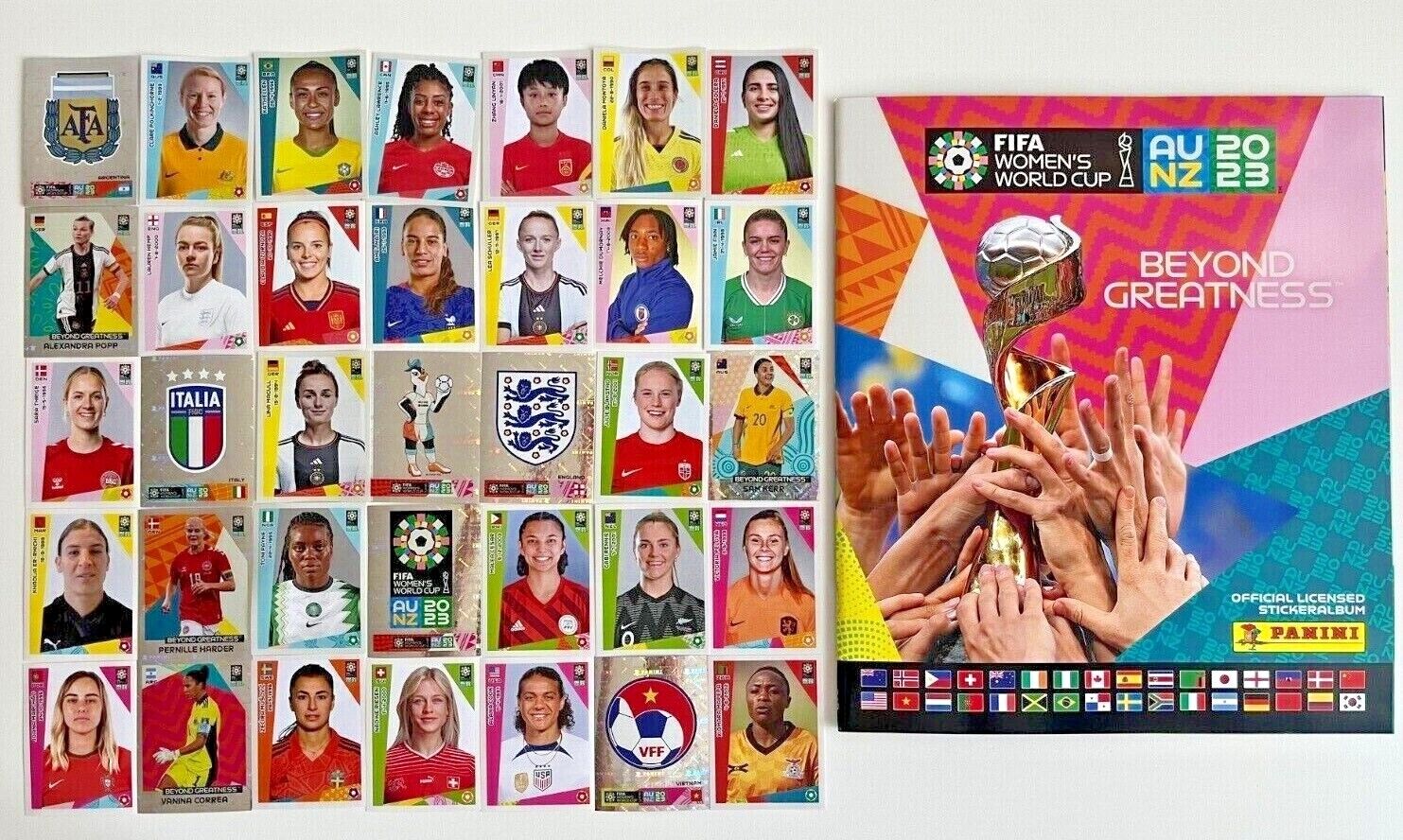 Panini Women's World Cup 2023 Women's World Cup - 10/20/30/50/100 Stickers Choose