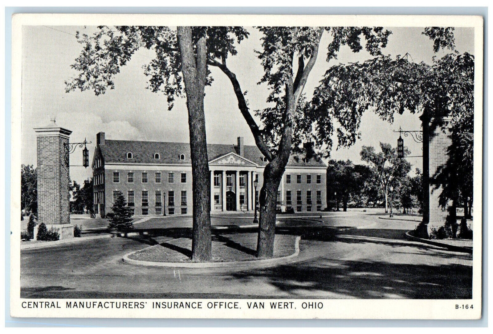 c1950\'s Central Manufacturers Insurance Office Van Wert Ohio OH Vintage Postcard