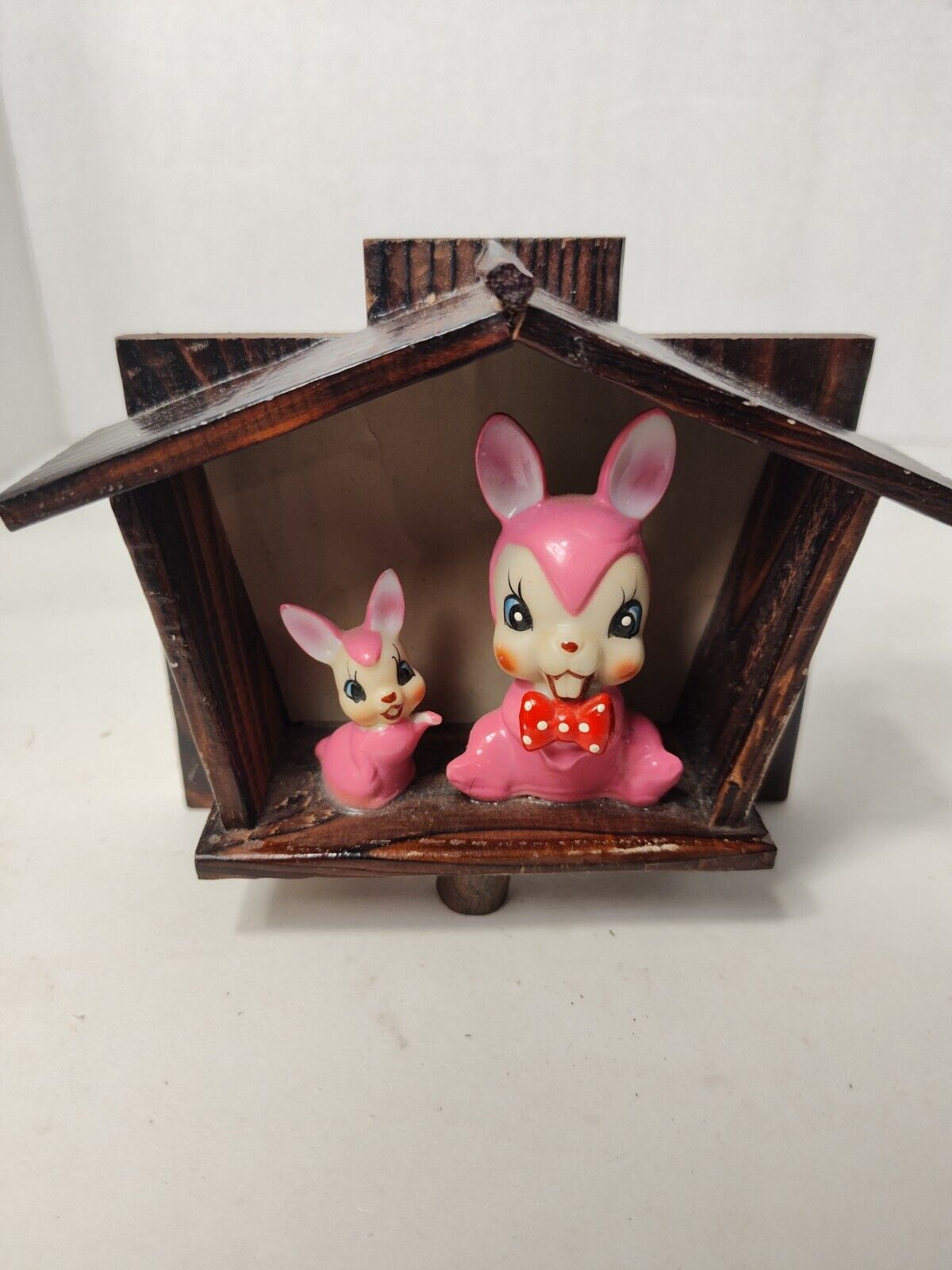 Vintage Arnalt Rosy Pink Bunnies   Japan Unused