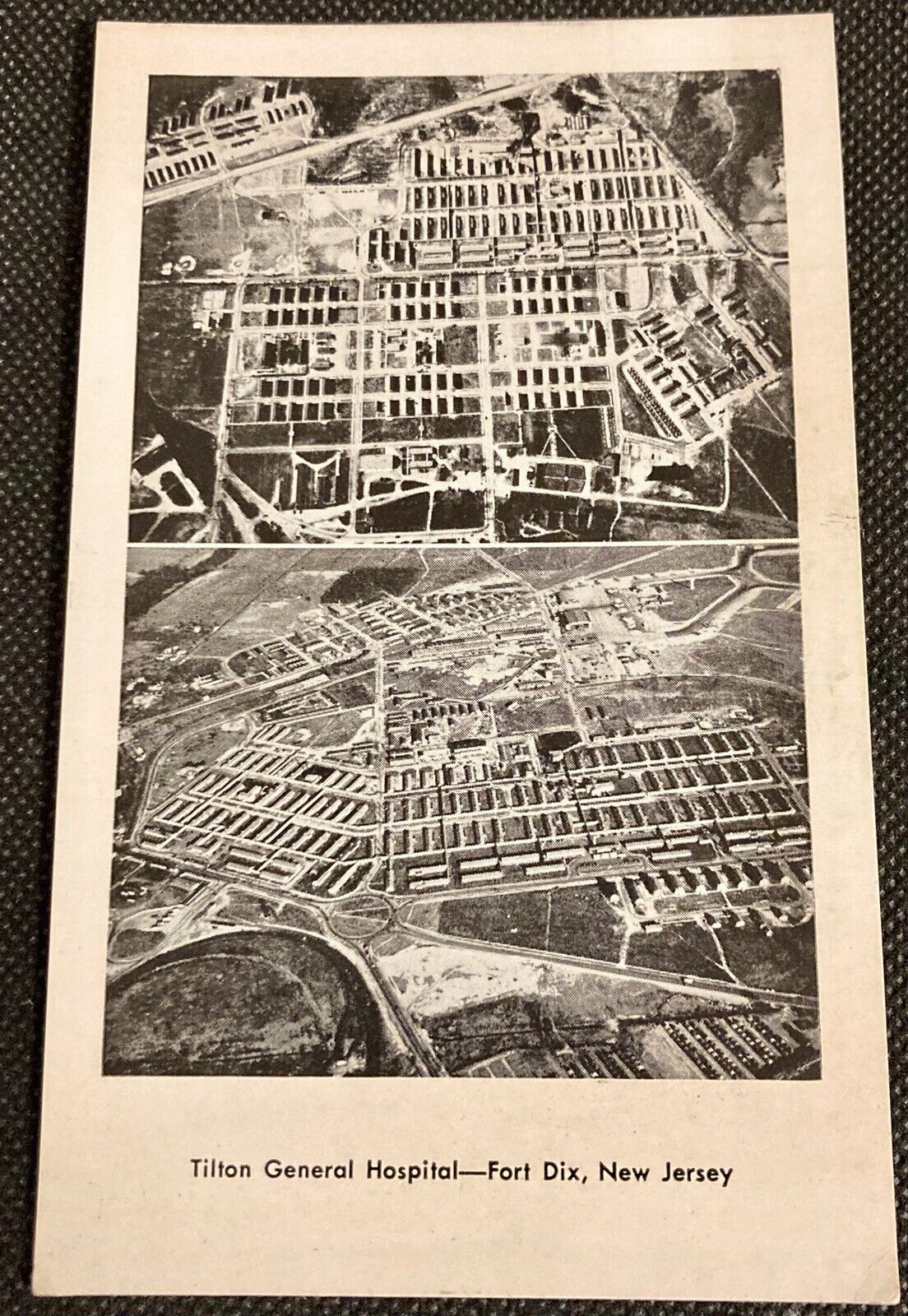 Fort Dix, NJ Vintage RPPC Postcard Tilton General Hospital Aerial View