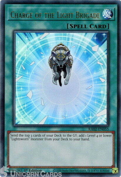 RA02-EN055 Charge of the Light Brigade : Ultra Rare 1st Edition YuGiOh Card