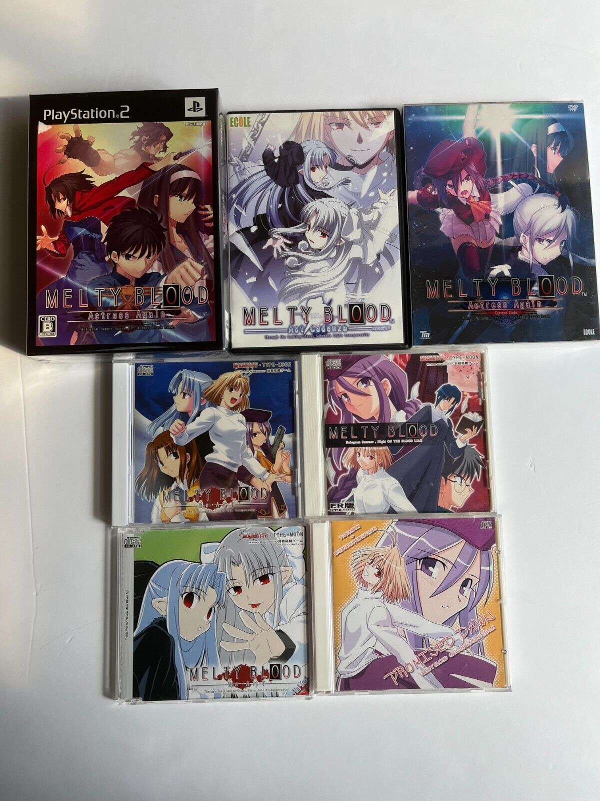 Melty Blood Actress Again Current Code PC Re Act CD ROM ＆ PS 2  7 game set