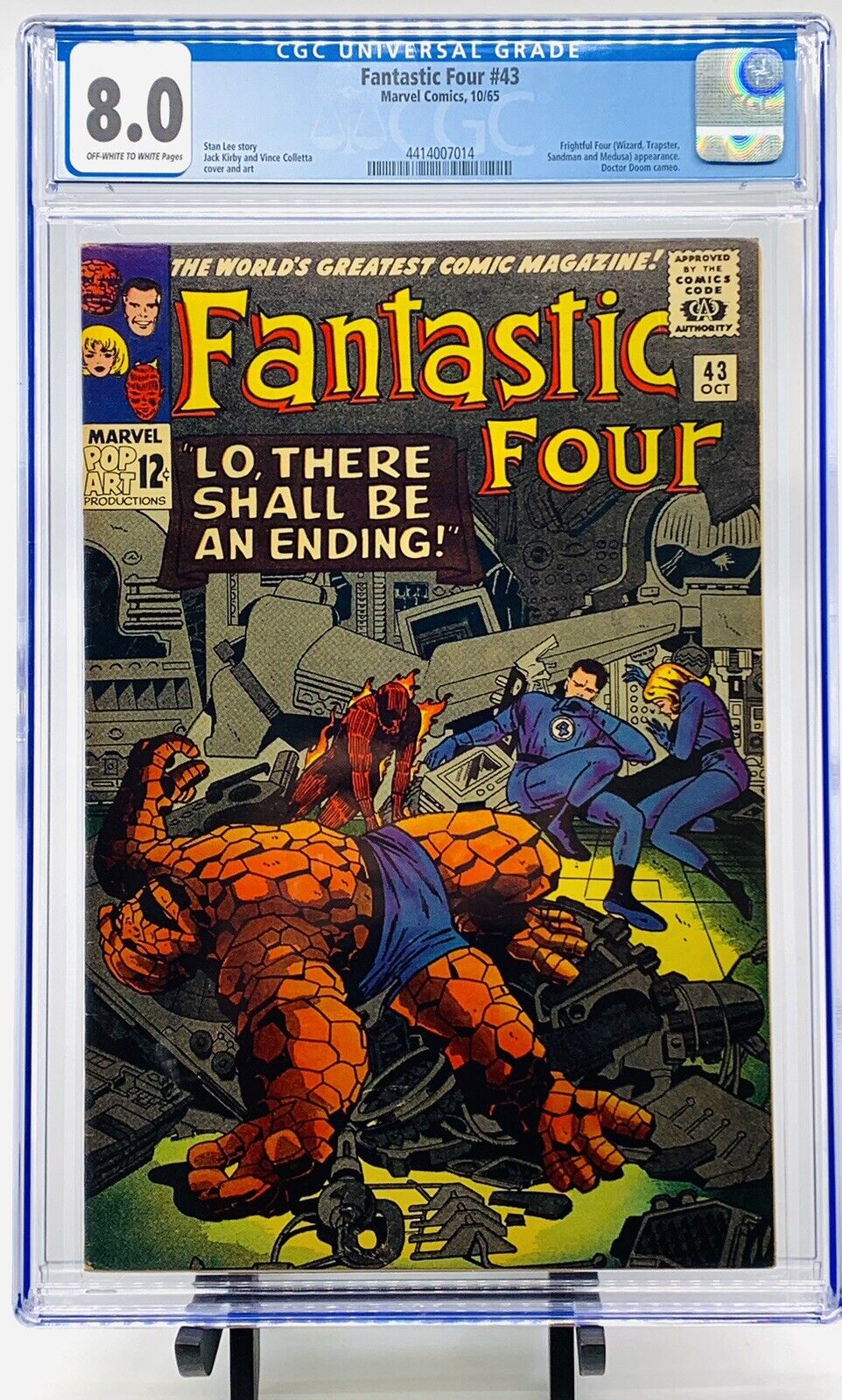 Fantastic Four #43 CGC 8.0 Frightful Four Dr. Doom JUST GRADED NEW CLEAR CASE