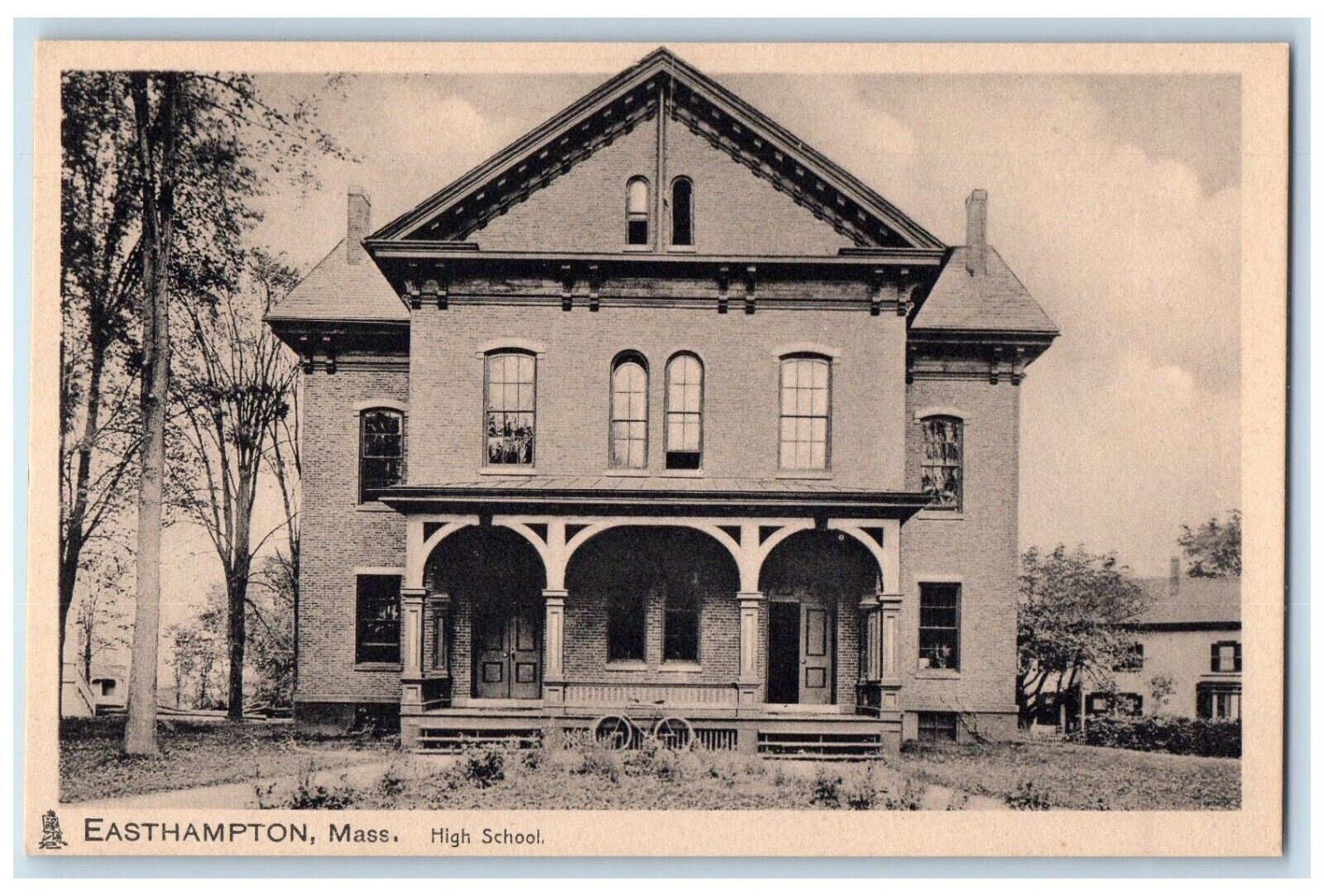 c1910\'s High School Building Easthampton Massachusetts MA Tuck\'s Postcard